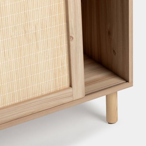 Buffet Bas En Bois Naturel 120x76cm