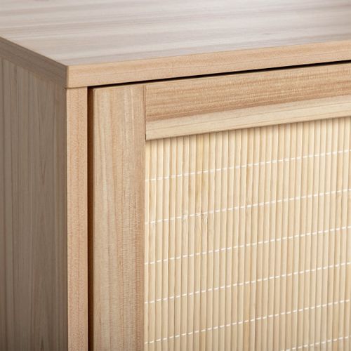 Buffet Bas En Bois Naturel 120x76cm