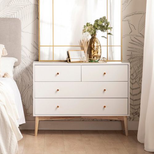 Commode En Laqué Blanc 100x76cm