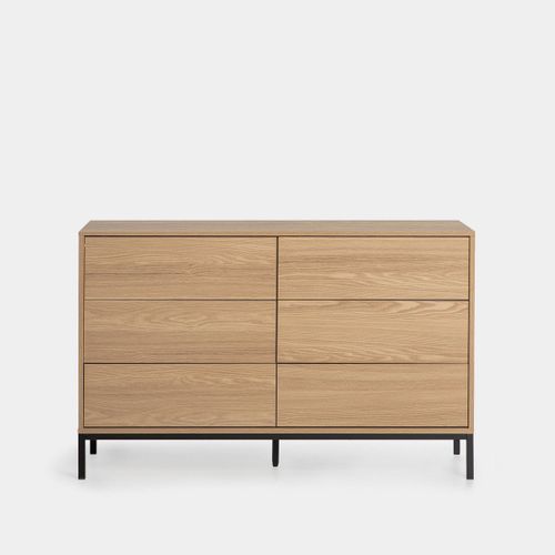 Commode Double En Bois Naturel 120x76cm