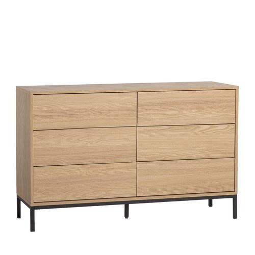 Commode Double En Bois Naturel 120x76cm