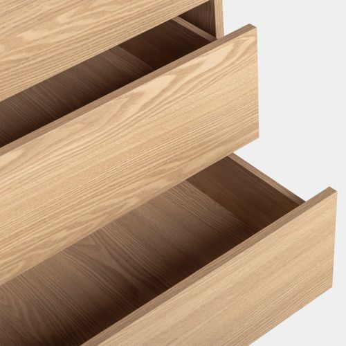 Commode Double En Bois Naturel 120x76cm