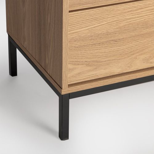 Commode Double En Bois Naturel 120x76cm