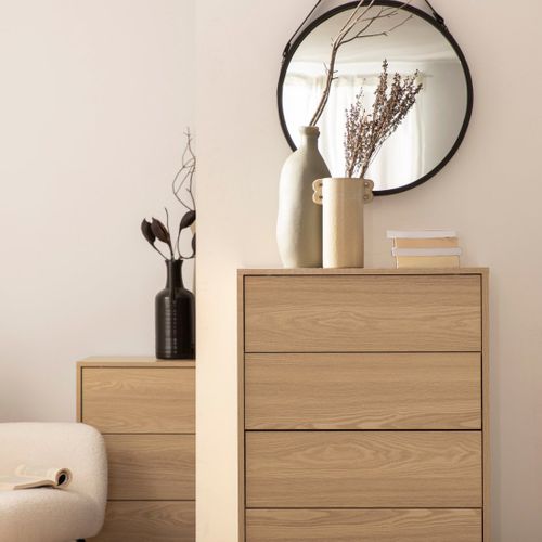 Chiffonnier En Bois Naturel 60x110cm