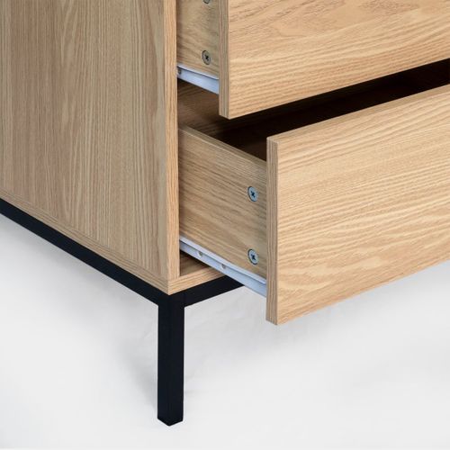 Chiffonnier En Bois Naturel 60x110cm