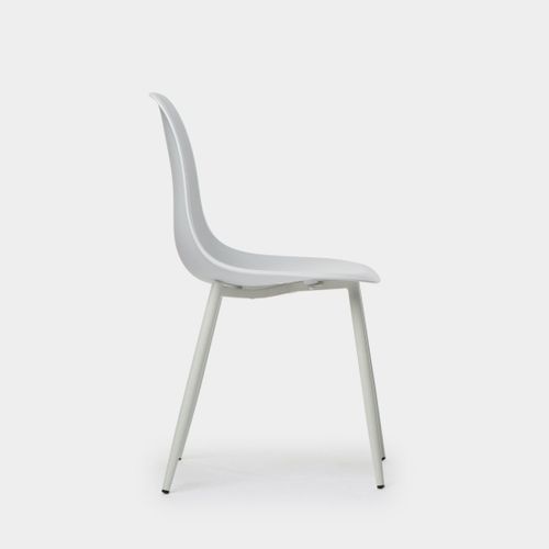 Chaise De Salle à Manger En Plastique Blanc 45x80cm