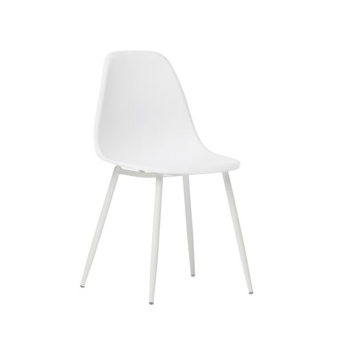 Chaise De Salle à Manger En Plastique Blanc 45x80cm