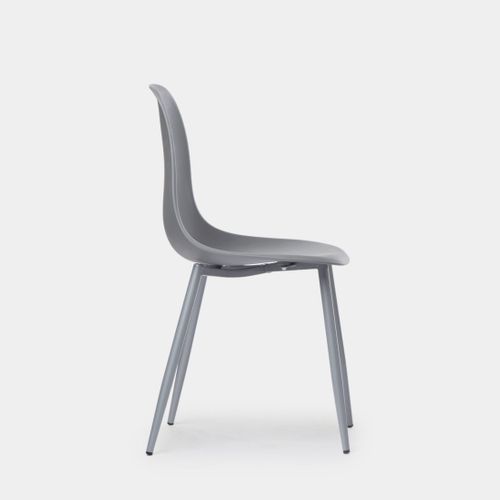 Chaise De Salle à Manger En Plastique Gris 45x80cm