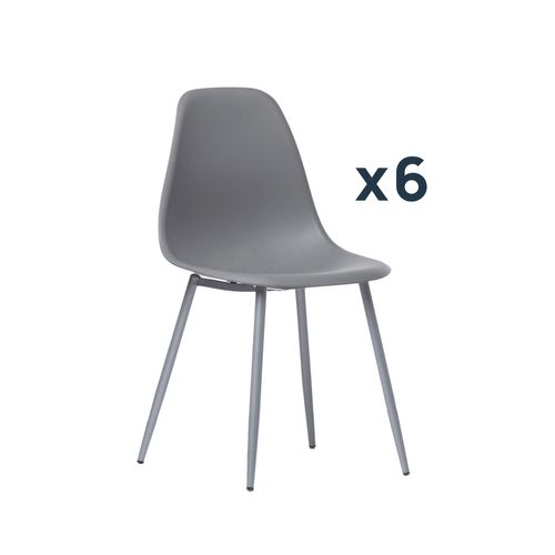 Chaise De Salle à Manger En Plastique Gris 45x80cm