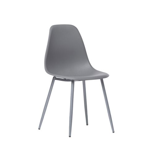 Chaise De Salle à Manger En Plastique Gris 45x80cm