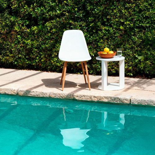 Chaise De Salle à Manger En Plastique Blanc 45x80cm