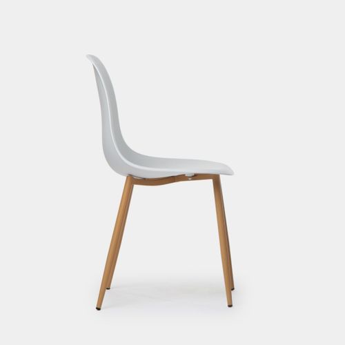 Chaise De Salle à Manger En Plastique Blanc 45x80cm