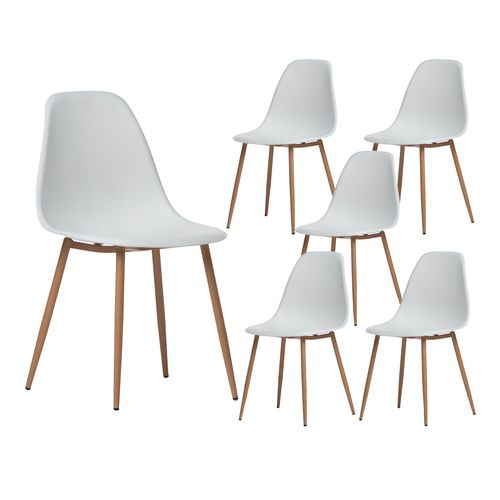 Chaise De Salle à Manger En Plastique Blanc 45x80cm