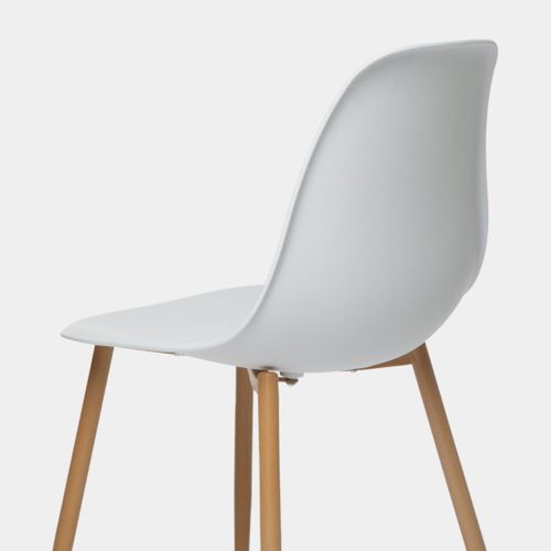 Chaise De Salle à Manger En Plastique Blanc 45x80cm