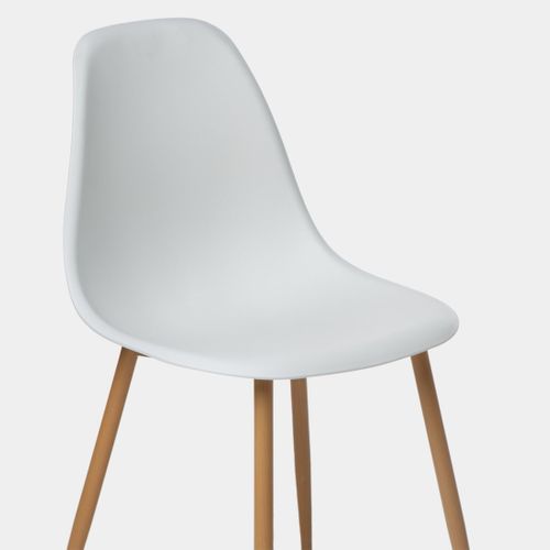 Chaise De Salle à Manger En Plastique Blanc 45x80cm