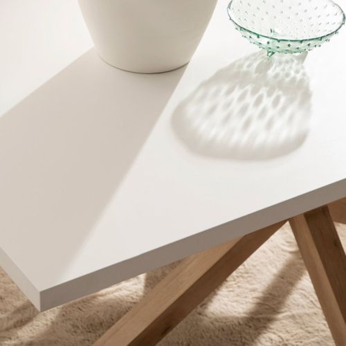 Table Fixe En Bois Blanc 160x76cm