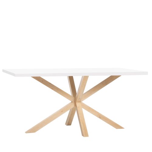 Table Fixe En Bois Blanc 160x76cm