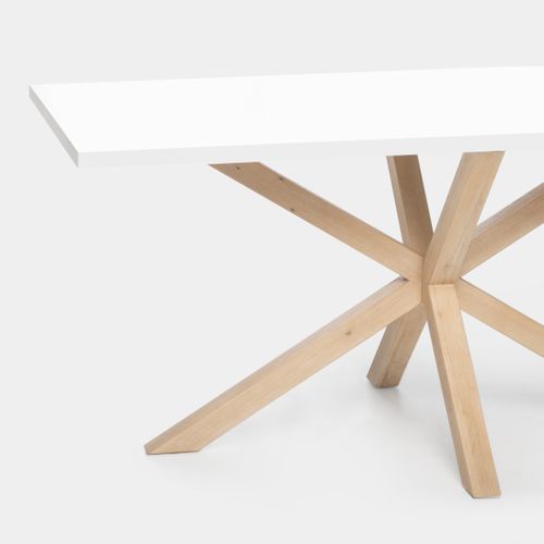 Table Fixe En Bois Blanc 160x76cm