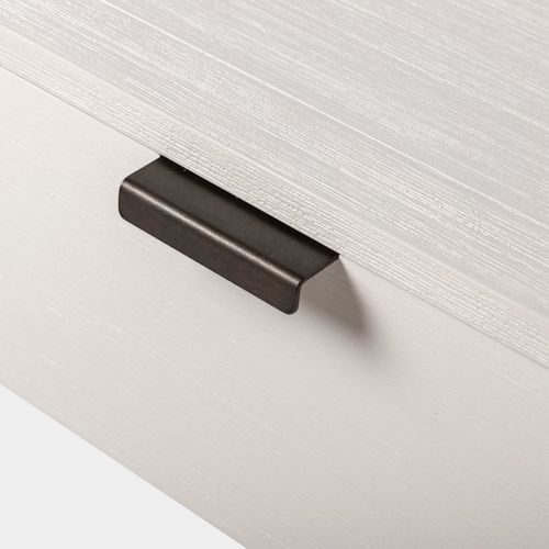 Table De Chevet 1 Tiroir En Laqué Blanc 45x60cm