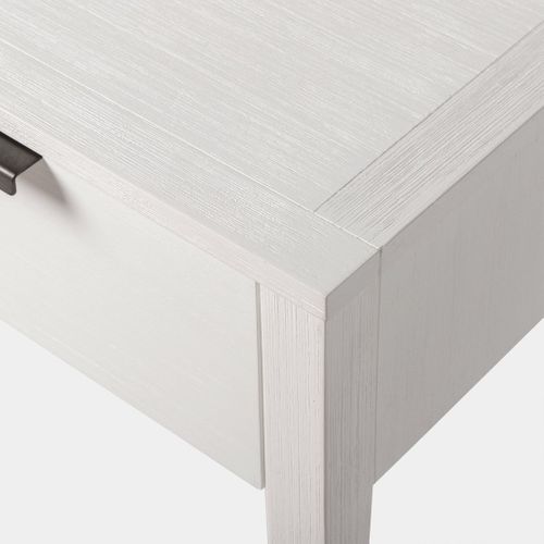 Table De Chevet 1 Tiroir En Laqué Blanc 45x60cm