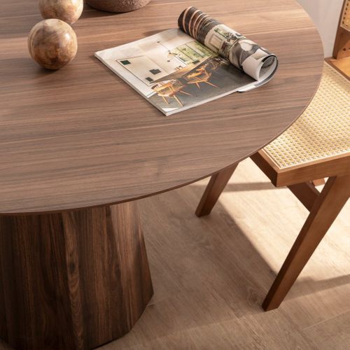 Table Fixe En Bois Noyer 120x76cm