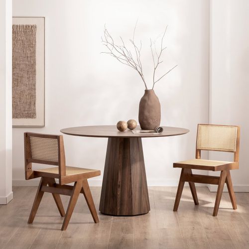 Table Fixe En Bois Noyer 120x76cm