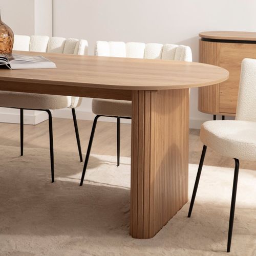 Table Fixe En Bois Naturel 200x75cm