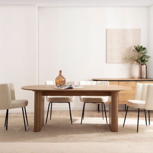 Table Fixe En Bois Naturel 200x75cm