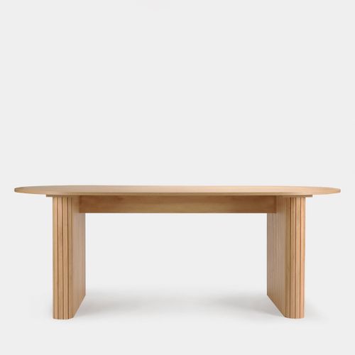 Table Fixe En Bois Naturel 200x75cm