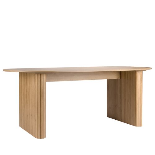 Table Fixe En Bois Naturel 200x75cm