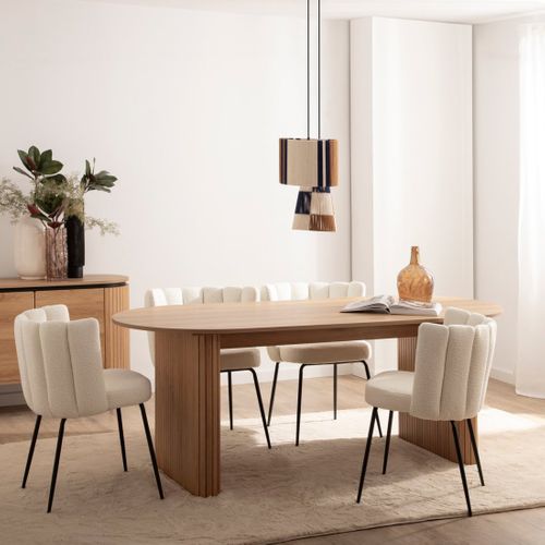 Table Fixe En Bois Naturel 200x75cm