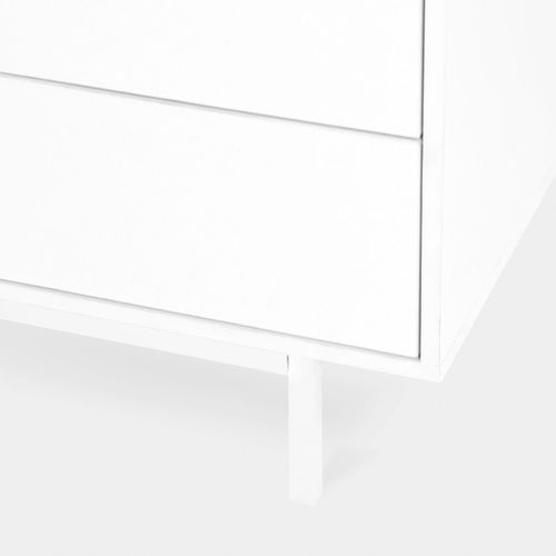 Meuble TV En Laqué Naturel-blanc 160x55cm