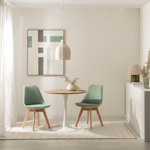 Table Fixe En Bois Naturel 80x73cm