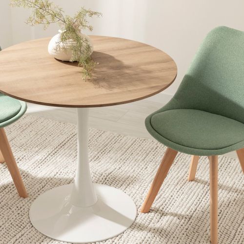 Table Fixe En Bois Naturel 80x73cm