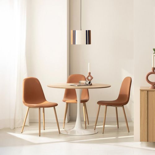 Table Fixe En Bois Naturel 100x73cm