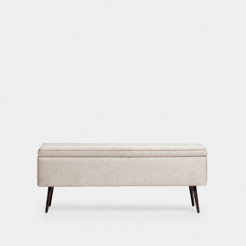 Banc En Tissu Beige 109x43cm