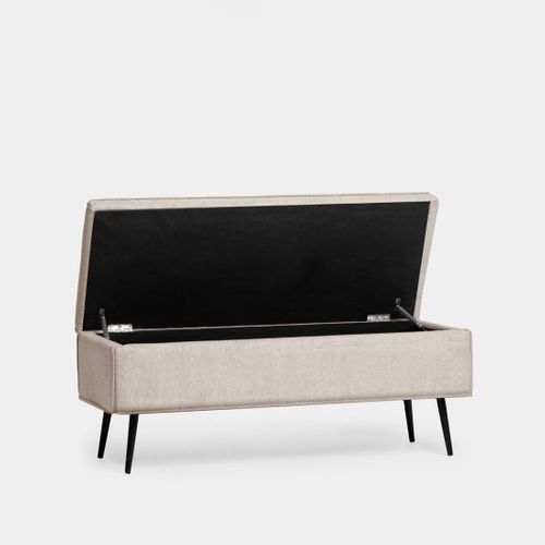 Banc En Tissu Beige 109x43cm