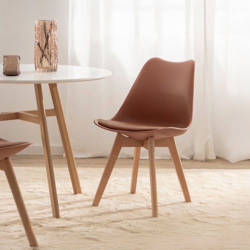 Chaise De Cuisine En Plastique Terracotta 48x82cm