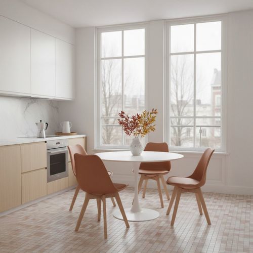 Chaise De Cuisine En Plastique Terracotta 48x82cm