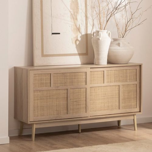 Buffet Bas En Rotin Naturel 150x80cm