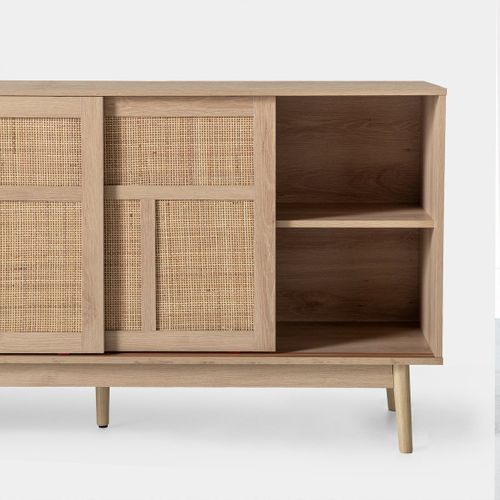 Buffet Bas En Rotin Naturel 150x80cm