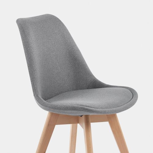 Chaise De Salle à Manger En Tissu Gris 49x82cm