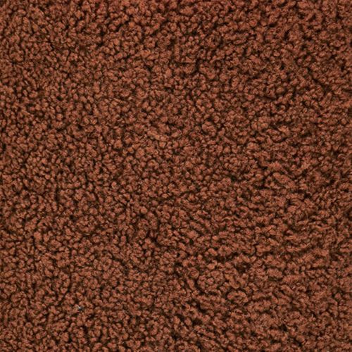 Pouf En Revêtement En Moutonnet Terracotta 35x42cm