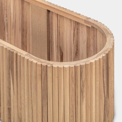 Banc En Revêtement En Moutonnet Blanc 93x44cm