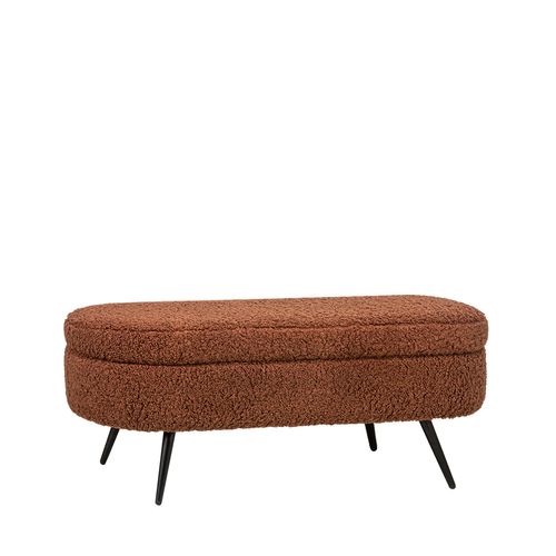 Banc En Revêtement En Moutonnet Terracotta 100x46cm