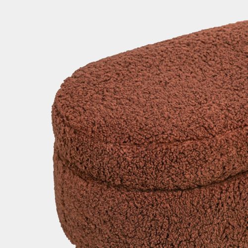 Banc En Revêtement En Moutonnet Terracotta 100x46cm