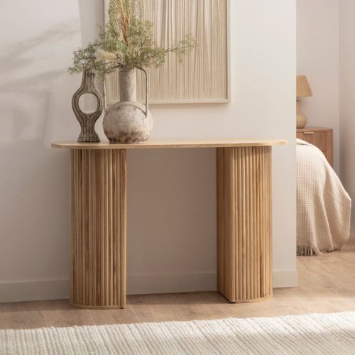 Console En Bois Naturel 110x74cm