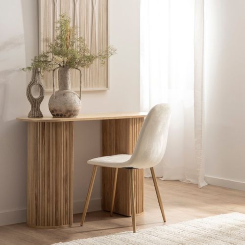 Console En Bois Naturel 110x74cm