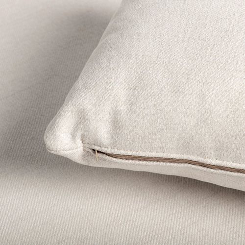 Canapé D'angle En Tissu Beige 280x87cm