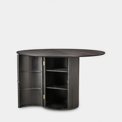 Table Fixe En Bois Noir 120x75cm